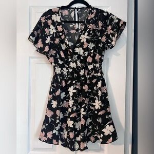 SHEIN Black Floral Romper